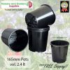 165mm Plant Pot Black - for more info go to old.nurseryandgardensupplies.com.au