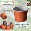 90mm SQUAT Teku Plant Pot T/C - for more info go to old.nurseryandgardensupplies.com.au