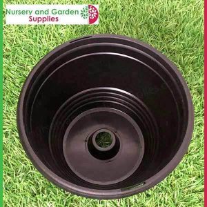 200mm Hanging Baskets Saucerless Black - for more info go to old.nurseryandgardensupplies.com.au