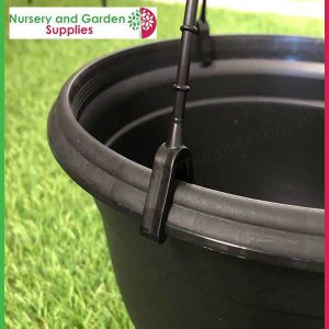 200mm Hanging Baskets Saucerless Black - for more info go to old.nurseryandgardensupplies.com.au