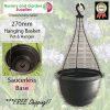 270mm Hanging Baskets Saucerless Black - for more info go to old.nurseryandgardensupplies.com.au